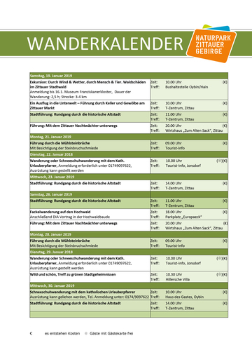 Wanderkalender